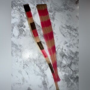 2 raccoon tail hair extensions